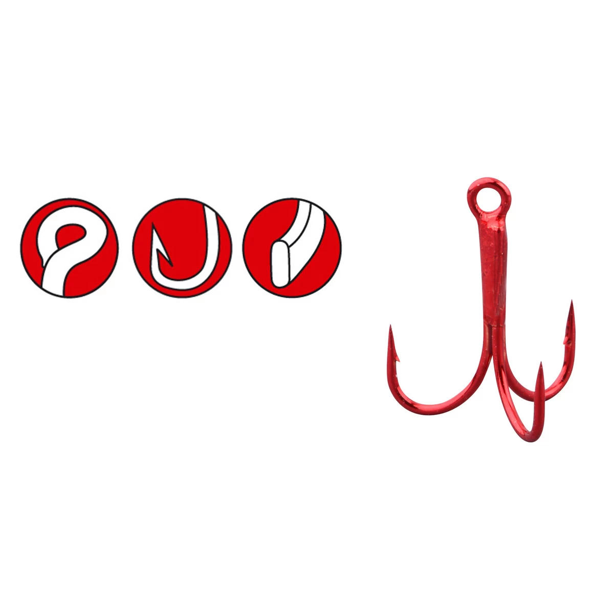 Gamakatsu Micro Treble Red 4 Gamakatsu Micro Treble Red - Afbeelding 2